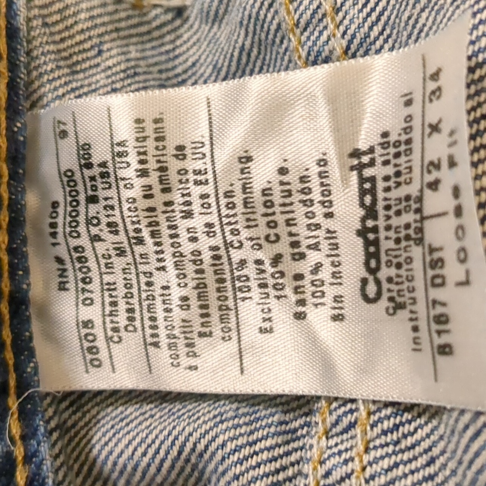 NWOT Carhartt men's jeans loose fit jeans size 42/34 - Picture 12 of 14